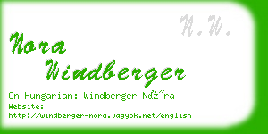 nora windberger business card